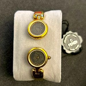 Fendi 600L Double Face Watch 10k Gold Plate